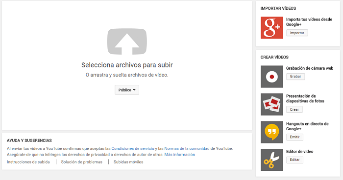 subir video a youtube